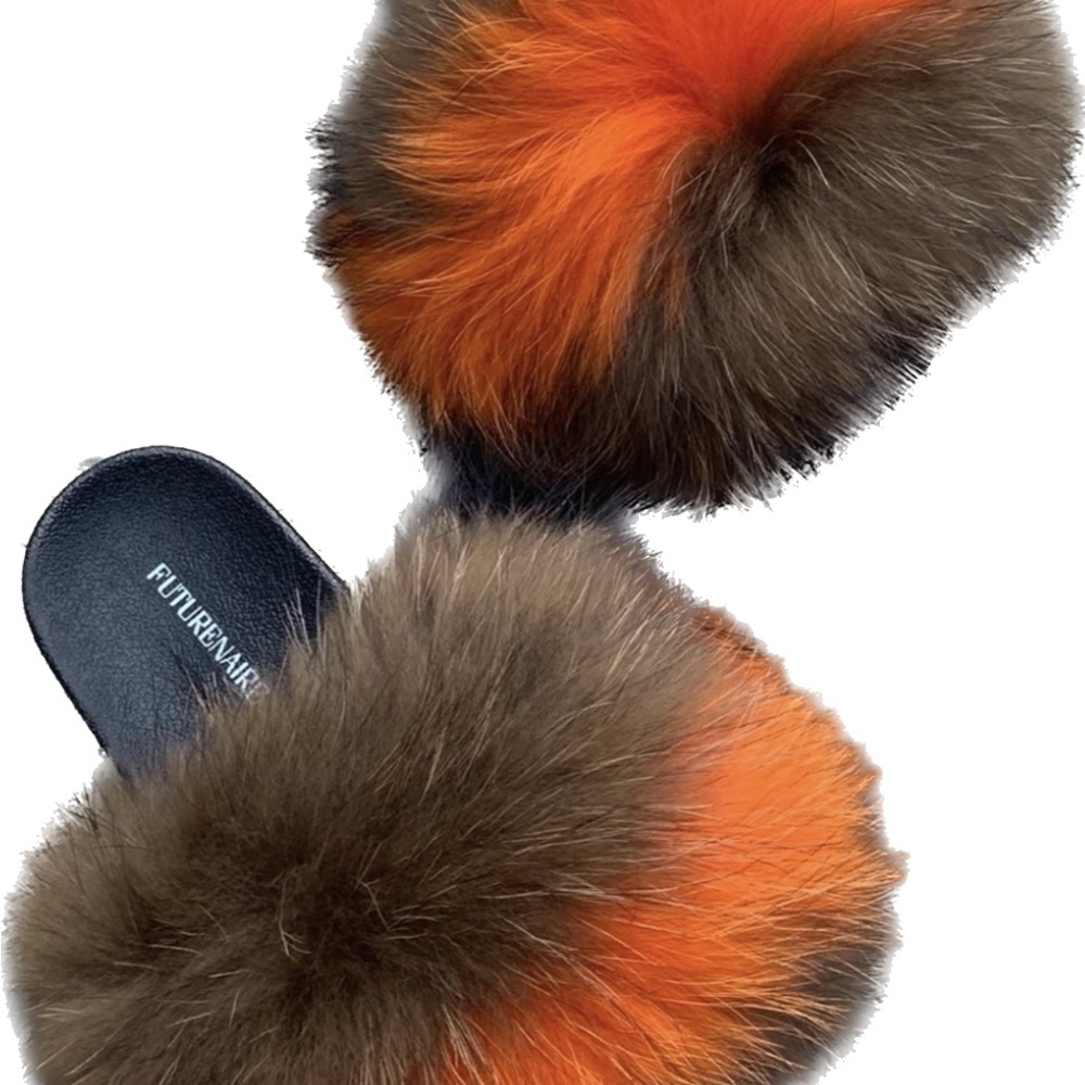 Orange and Brown Slides Fur Slides